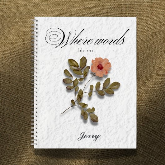 Where Words Bloom – Personalized Writing Journal ノートブック