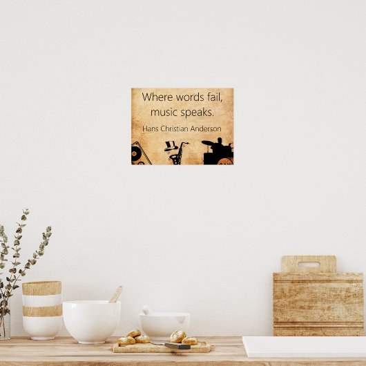Where Words Fail - – 音楽引用文 ポスター (キッチン)