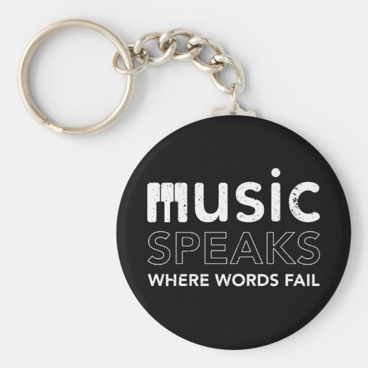 Where Words Fail Music話引用文wピアノ鍵 キーホルダー (正面)