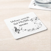 Where Words Fail Music 話感動的 スクエアペーパーコースター (アングル)