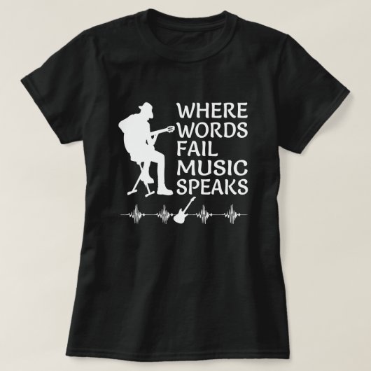 Where Words Fail Music 話感動的 Music Tシャツ (デザイン正面)
