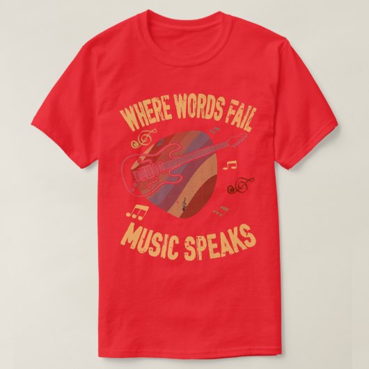 Where Words Fail Music, Guitaristギタ話ー・プレ Tシャツ (デザイン正面)