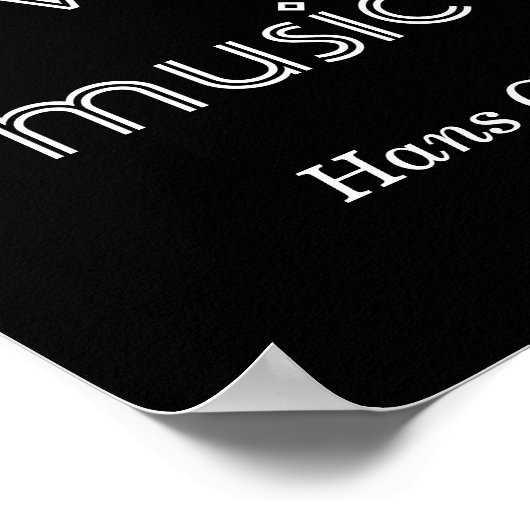 Where words fail -- Music quote - print ポスター (角)