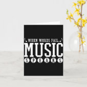 Where Words Fail Music Speaks - Musician Teacher Q カード (黄色い花)