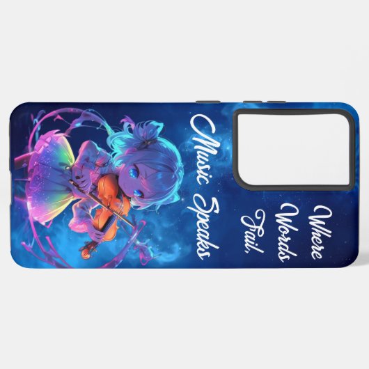 Where Words Fail, Music Speaks Samsung Galaxyケース (左側面)