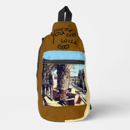 Where You Go Friends Print Cut Sew Bag スリングバッグ