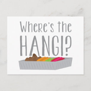 Wheres HANGIか。 (ニュージーランドのマオリの饗宴) ポストカード