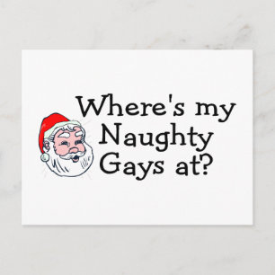Wheres My いけなゲイAt Santa Claus シーズンポストカード