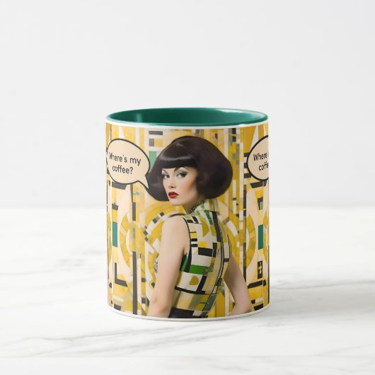 Where's My Coffee Retro Beauty 60s coffee mug マグカップ (中央)