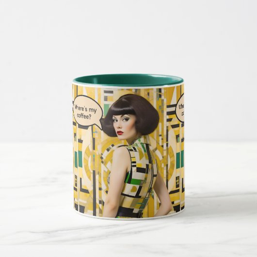 Where's My Coffee Retro Beauty 60s coffee mug マグカップ (中央)