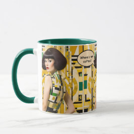 Where's My Coffee Retro Beauty 60s coffee mug マグカップ