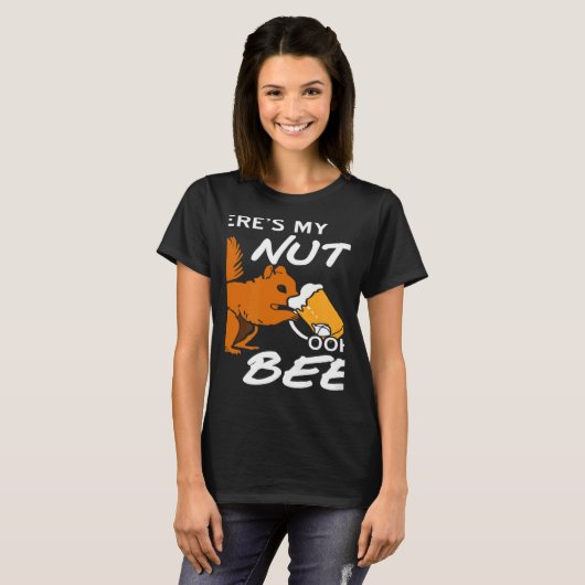 Where's My Nuts OOHH BEER Squirrel Present Tシャツ (正面フル)