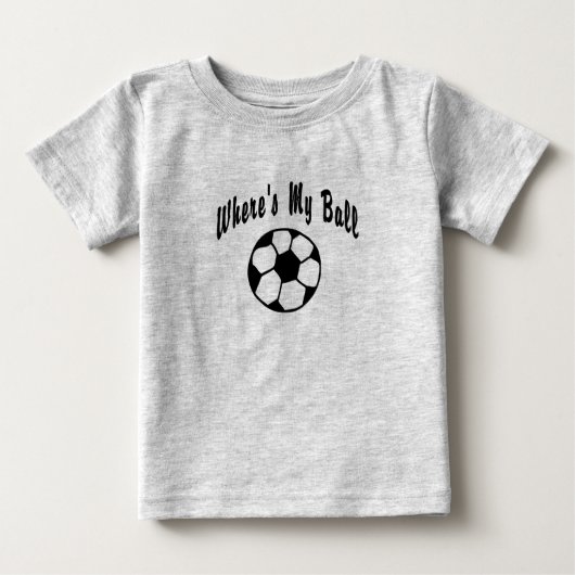 Where's My Soccer Ball? ベビーTシャツ (正面)