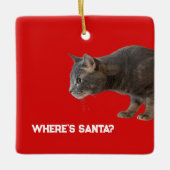 Where's Santa Cat Ornament  セラミックオーナメント (正面)