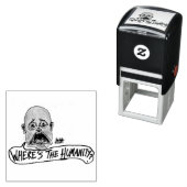 Where's The Humanity cartoon セルフインキングスタンプ (インサイチュ)