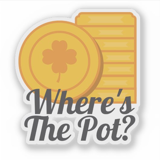 Where's The Pot? St Patrick's Day Gold Coins シール (正面)