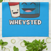 Wheysted -おもしろいなボディビルのトレーニング--を得よう キッチンタオル (折り畳み)