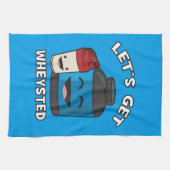 Wheysted -おもしろいなボディビルのトレーニング--を得よう キッチンタオル (横)