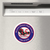 WHHS 35th懇親会ロゴ マグネット (インサイチュ (食洗機))