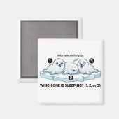 Which One Is Sleeping? – Baby Seal Learning Magnet マグネット (正面/裏面)