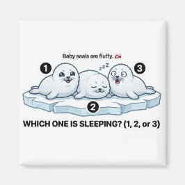 Which One Is Sleeping? – Baby Seal Learning Magnet マグネット