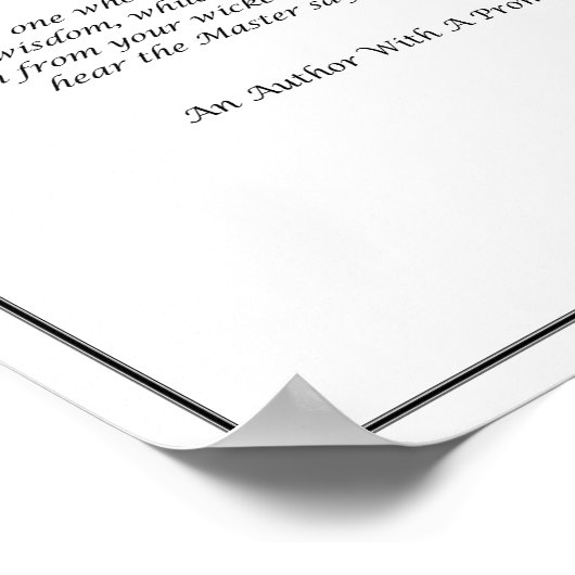 Which Side of The Fence (Black and White)- Poster  ポスター (角)