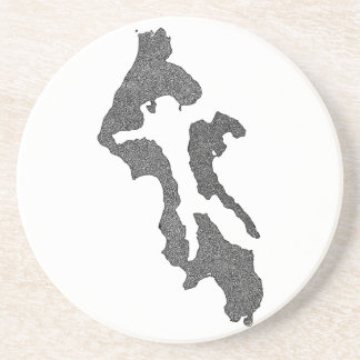 Whidbey Island Island County Map Design コースター
