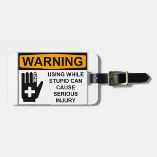 While おもしろい Bukeの使用 ラゲッジタグ