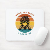 While You Sleep I Level Up Mousepad マウスパッド (マウス)