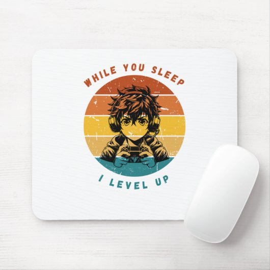 While You Sleep I Level Up Mousepad マウスパッド (マウス)