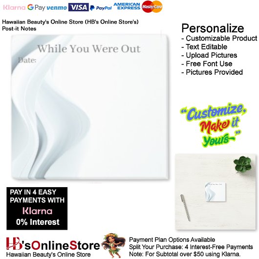 While You Were Out Message Business Post-it Note ポストイット