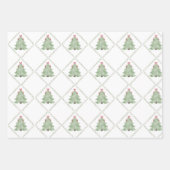 Whimiscal Christmas Tree Wrapping Paper ラッピングペーパーシート (正面2)