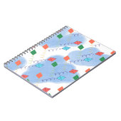 Whimiscal Kites Multicolored Sky Pattern ノートブック (左側)