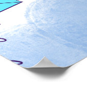 Whimiscal Kites Multicolored Sky Pattern ポスター (角)