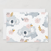 Whimiscal Koala花のアドバイスは親のために シーズンカード (裏面)