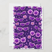 Whimiscal Purple and Pink 6th Birthday Party 招待状 (裏面)