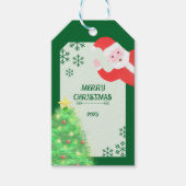 whimiscal santa claus pine tree merry christmas  ギフトタグ (正面)