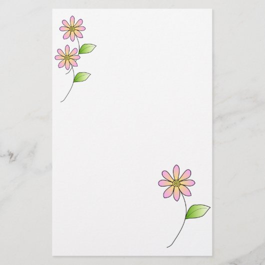 Whimisicalの花柄の文房具 便箋 (正面)