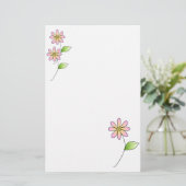 Whimisicalの花柄の文房具 便箋 (スタンド正面)