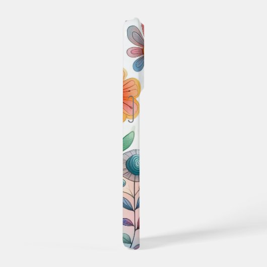 Whimisical Colorful Wildflowers | Phone Case iPhoneケース (右側面)