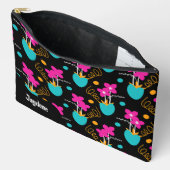 Whimisical Flower Pots In Bright Colors アクセサリーポーチ (見開き)