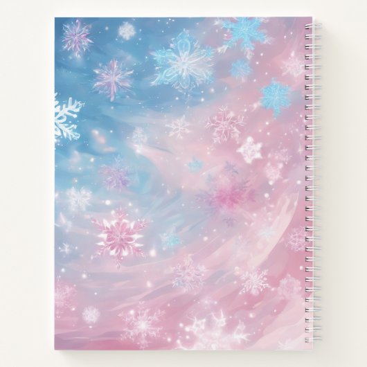 Whimscal Snowflake Journal、Winter Notebook ノートブック (裏面)