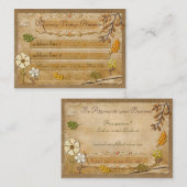 Whimseyヴィンテージ秋ローカルまたはオンライン 名刺 (正面/裏面)