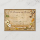 Whimseyヴィンテージ秋ローカルまたはオンライン 名刺 (裏面)