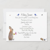  whimsicalなうさぎのベビーシャワー: 招待状 (正面)