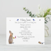  whimsicalなうさぎのベビーシャワー: 招待状 (スタンド正面)