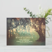  whimsicalなイルミネーションのツリー ウェディング 招待状 (スタンド正面)