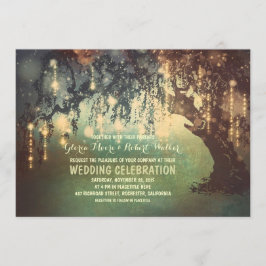  whimsicalなイルミネーションのツリー ウェディング 招待状