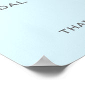  whimsicalなウェディングティーのウェルカムサイン ポスター (角)