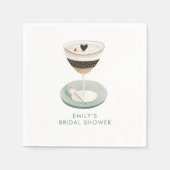  whimsicalなエスプレッソマティーニ名前のプリンセスシャワー スタンダードカクテルナプキン (正面)